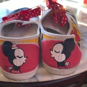 Mickey and Minnie hand painted shoes